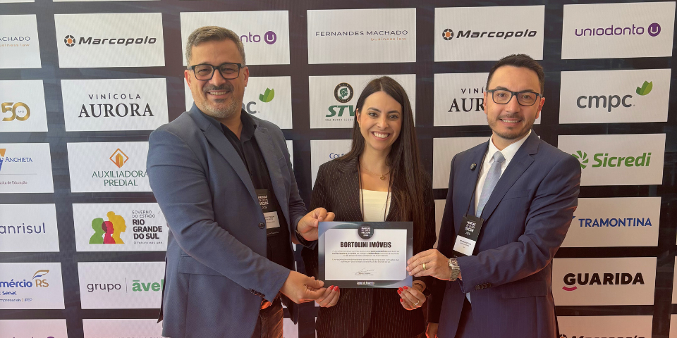 A Bortolini Imóveis está entre as cinco mais lembradas e preferidas do RS 